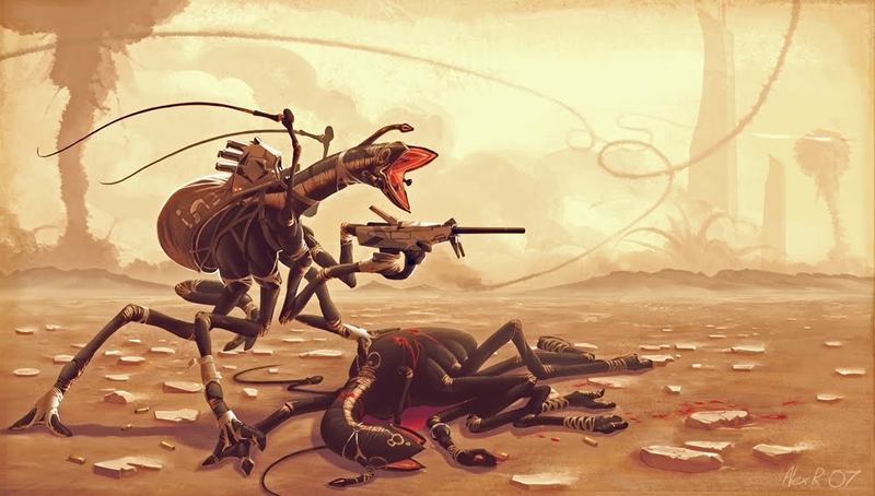 Illustration for article titled Only one artist dares to capture alien creatures in their natural habitat